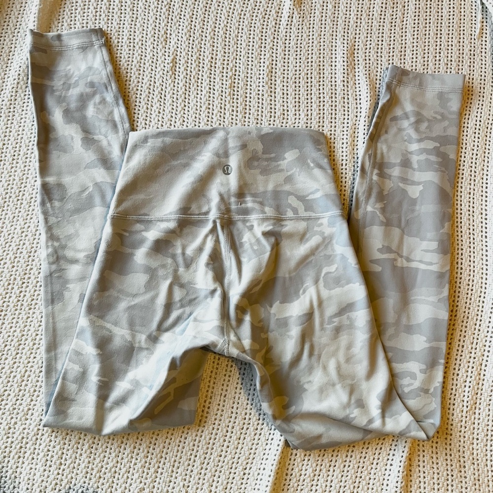 Size 2 Lululemon light grey camo leggings